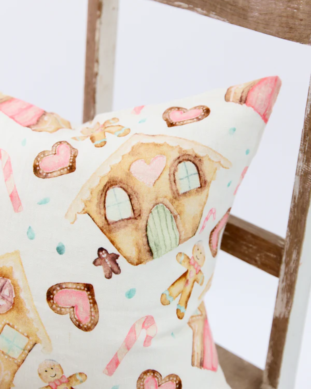 Gingerbread Dreams - Linen Cushion Cover & Insert