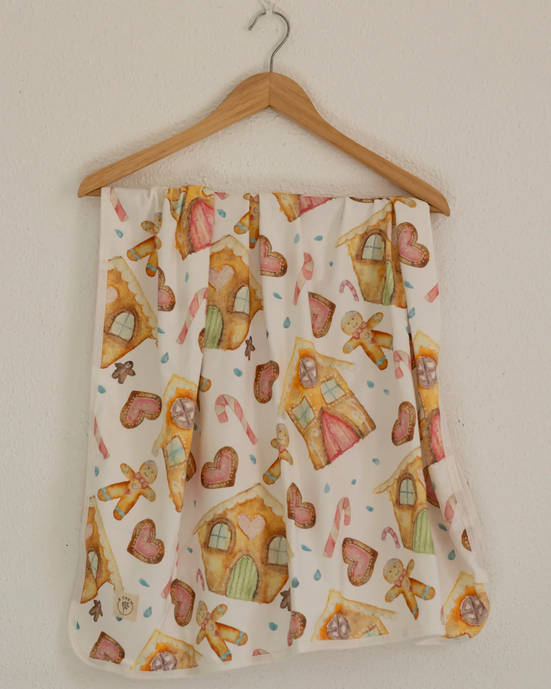 Gingerbread Dreams 100% Cotton Knit Baby Swaddle