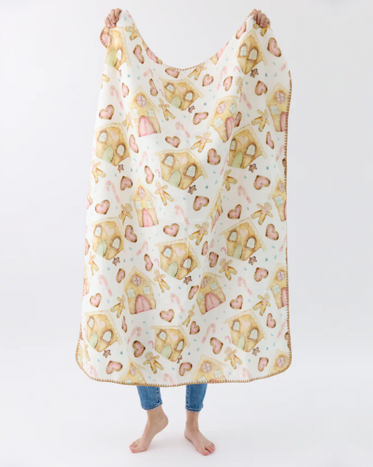 Gingerbread Dreams Waffle Blanket