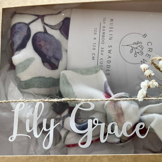 oatley bay, baby swaddle, bamboo swaddle wrap, australian native plant, australiana, baby gift, new baby gift box, baby headband