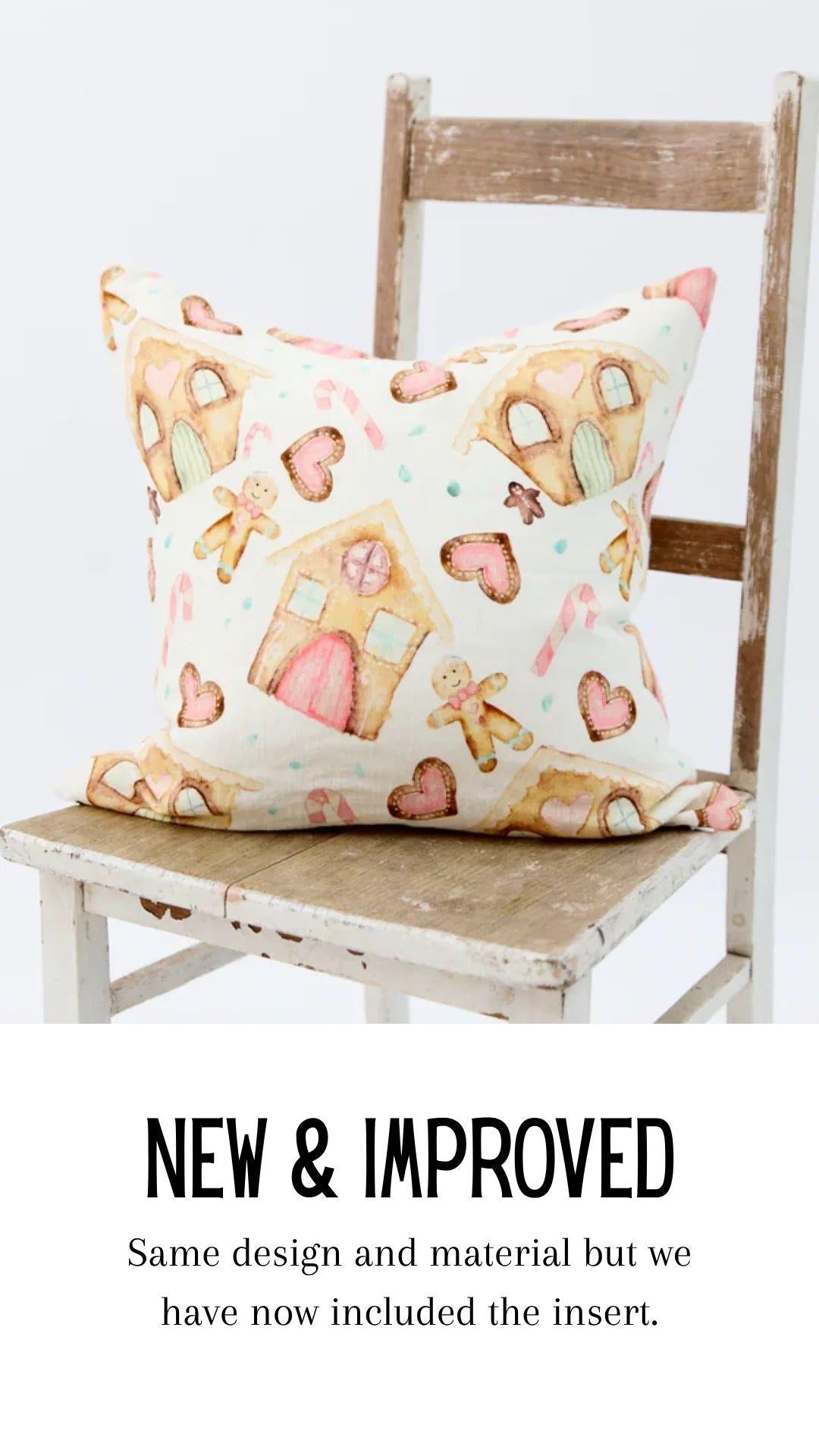 Gingerbread Dreams - Linen Cushion Cover & Insert