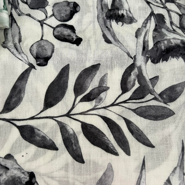 Greyscale printed scarf design