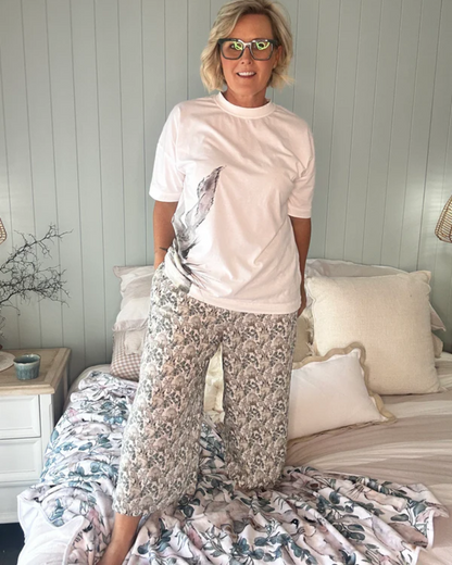 Bunny Love Ladies 3/4 Wide Leg Pant