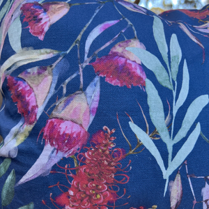 Close up of Australiana design cushion cover