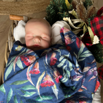 Load image into Gallery viewer, australiana design baby swaddle wrap, Christmas,  baby gift, new baby gift, baby wrap
