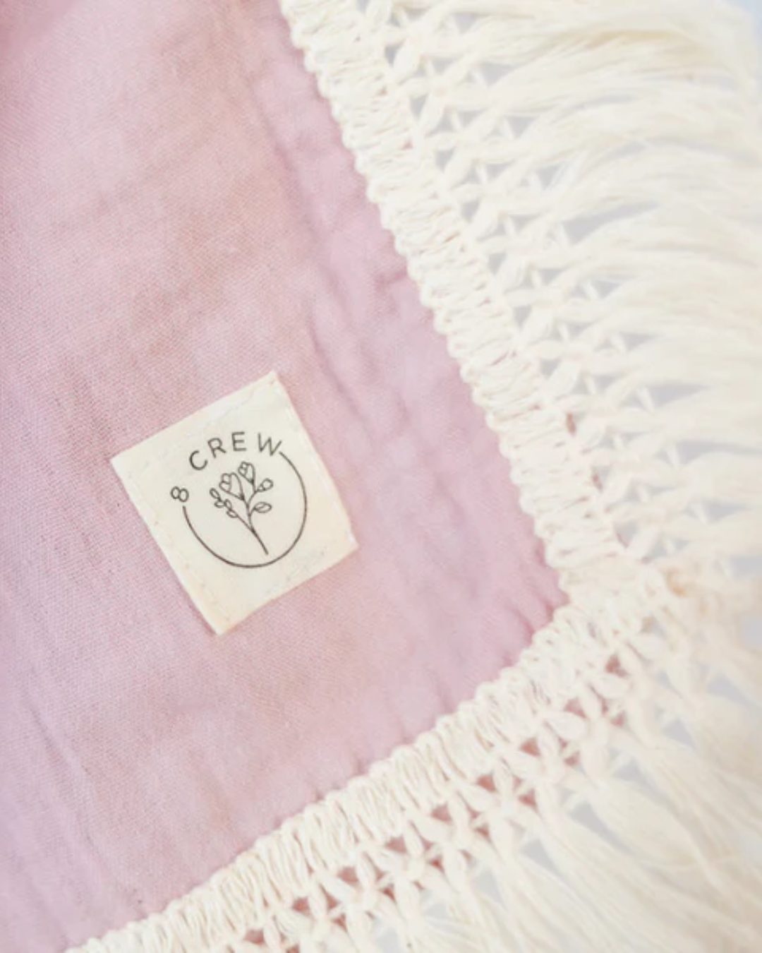 Dusty Rose Fringed Swaddle