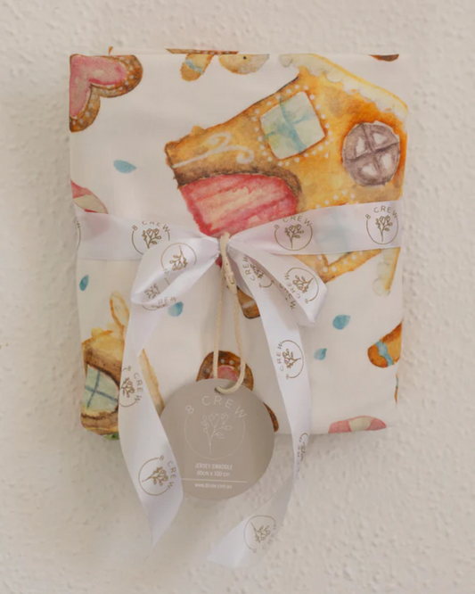 Gingerbread Dreams 100% Cotton Knit Baby Swaddle