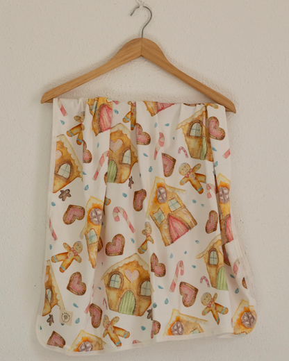 Gingerbread Dreams 100% Cotton Knit Baby Swaddle