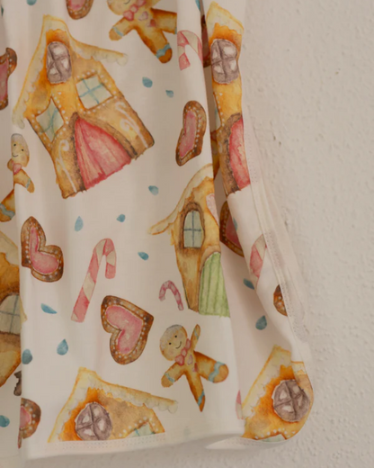 Gingerbread Dreams 100% Cotton Knit Baby Swaddle