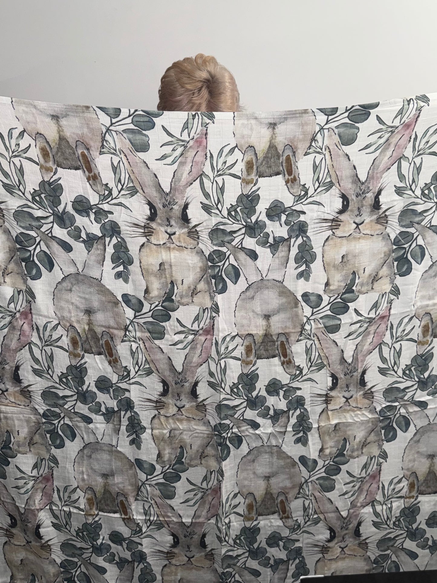 Bunny Love 100% Cotton Baby Swaddle