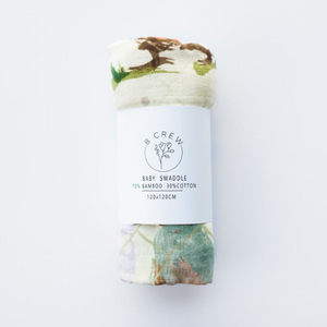 Baby swaddle farm animal design in packaging