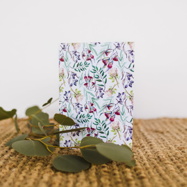 oatley bay, australian native plant, australiana, greeting card, card, gift