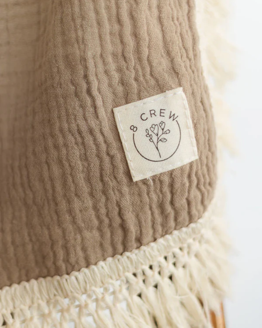 Taupe Fringed Swaddle