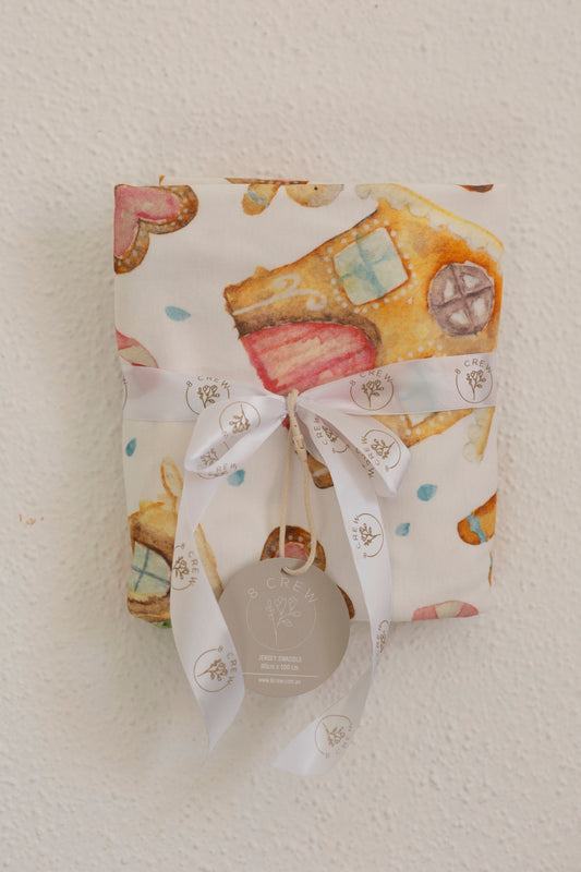 Gingerbread Dreams 100% Cotton Knit Baby Swaddle